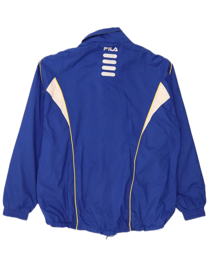 Fila Chaqueta impermeable para hombre ES 38 Azul medio Poliéster con bloques de color