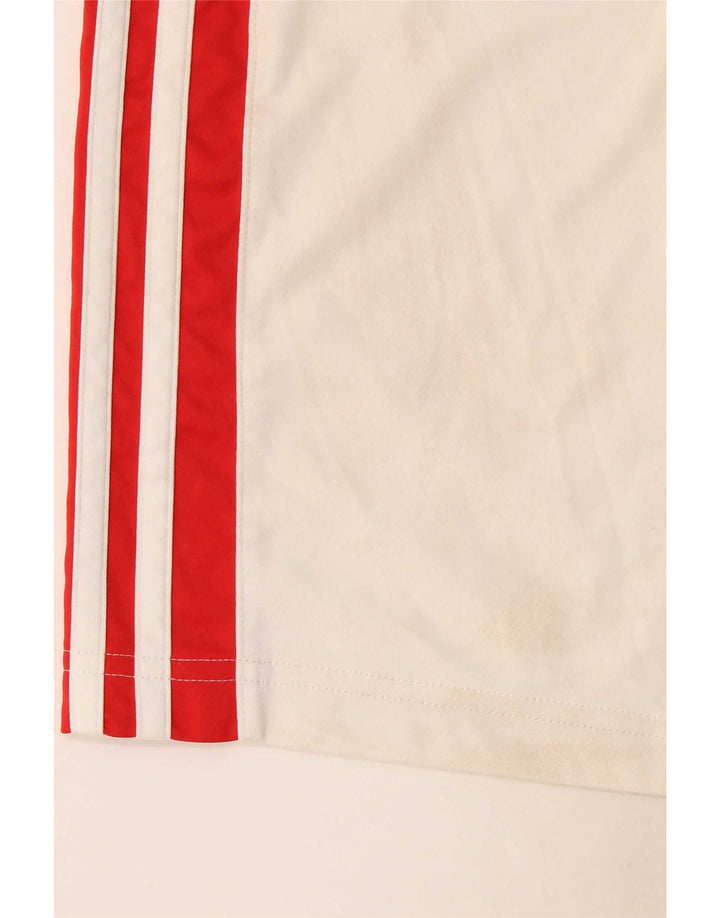 Pantalón Corto Deportivo Adidas Hombre Medio Blanco Poliéster