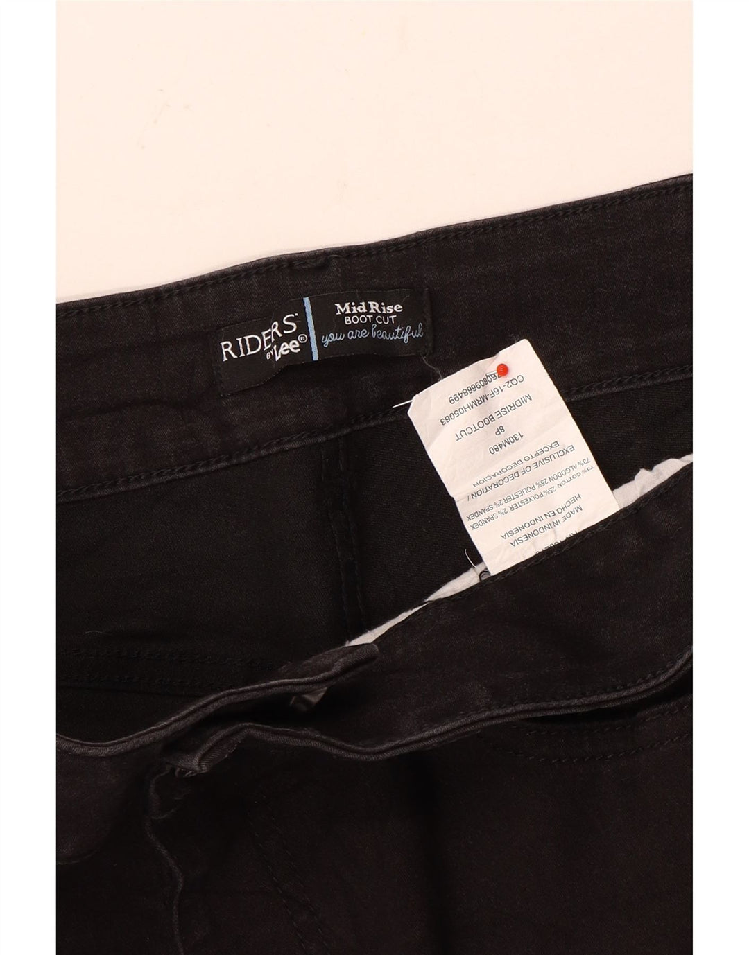 Lee Jeans Riders de talle medio para mujer, talla 8, mediana, W30 L29, algodón negro