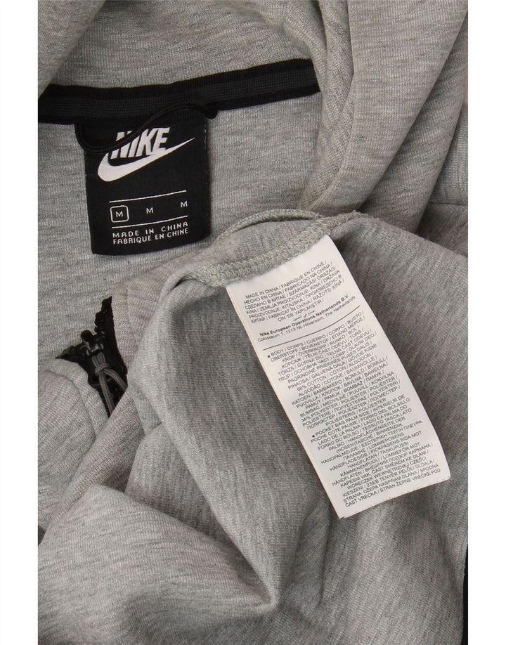 Nike - Sudadera con capucha y cremallera para hombre, algodón gris medio