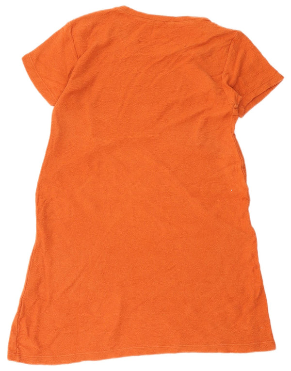 Zara Mujer Trafaluc Vestido Acampanado UK 10 Small Naranja