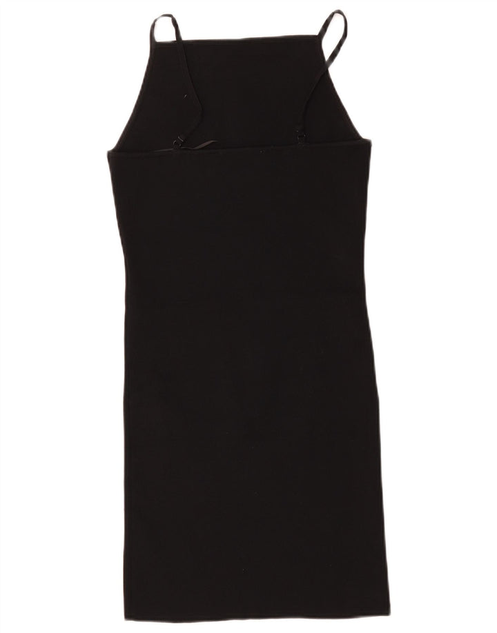 Zara Mujer Vestido Slip UK 8 Small Negro