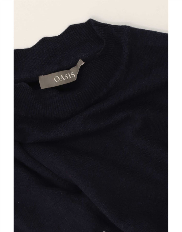Oasis Jersey con Cuello Alto para Mujer UK 10 Small Azul Marino