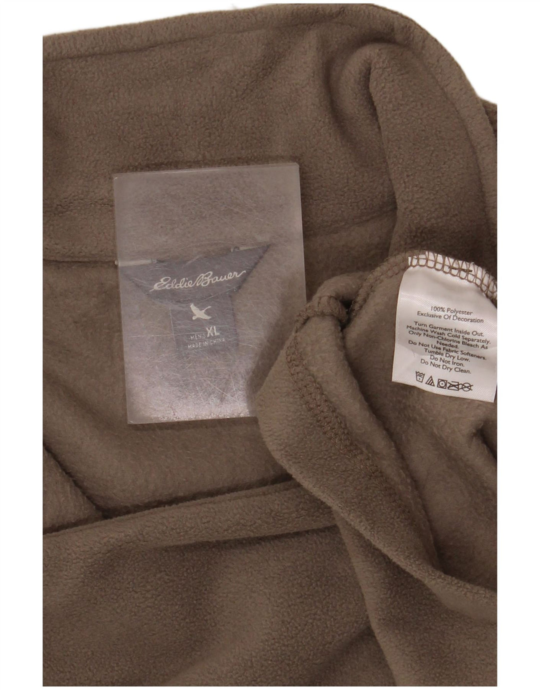 EDDIE BAUER Jersey polar con cuello y cremallera para hombre XL Poliéster gris