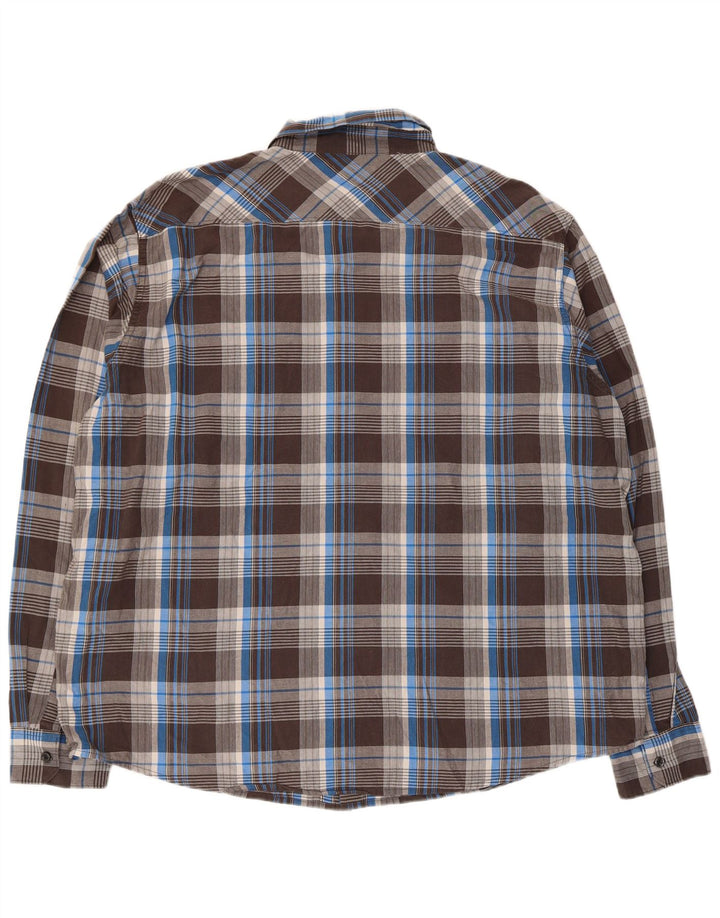 Wrangler Camisa De Hombre 3XL Algodón A Cuadros Marrón