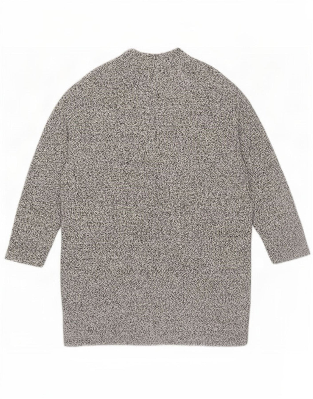 Zara Mujer Cárdigan Abierto Suéter UK 46 Grande Poliéster Gris