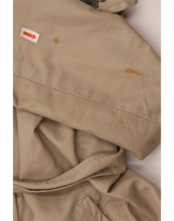 Desigual Gabardina de doble botonadura para mujer EU 38 Medio Beige Floral