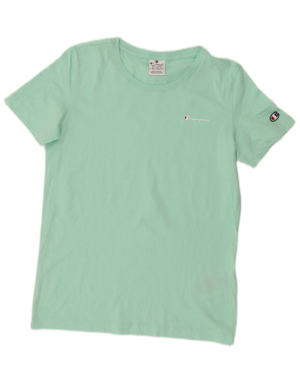 Champion Camiseta Mujer Top UK 12 Medium Turquesa Algodón
