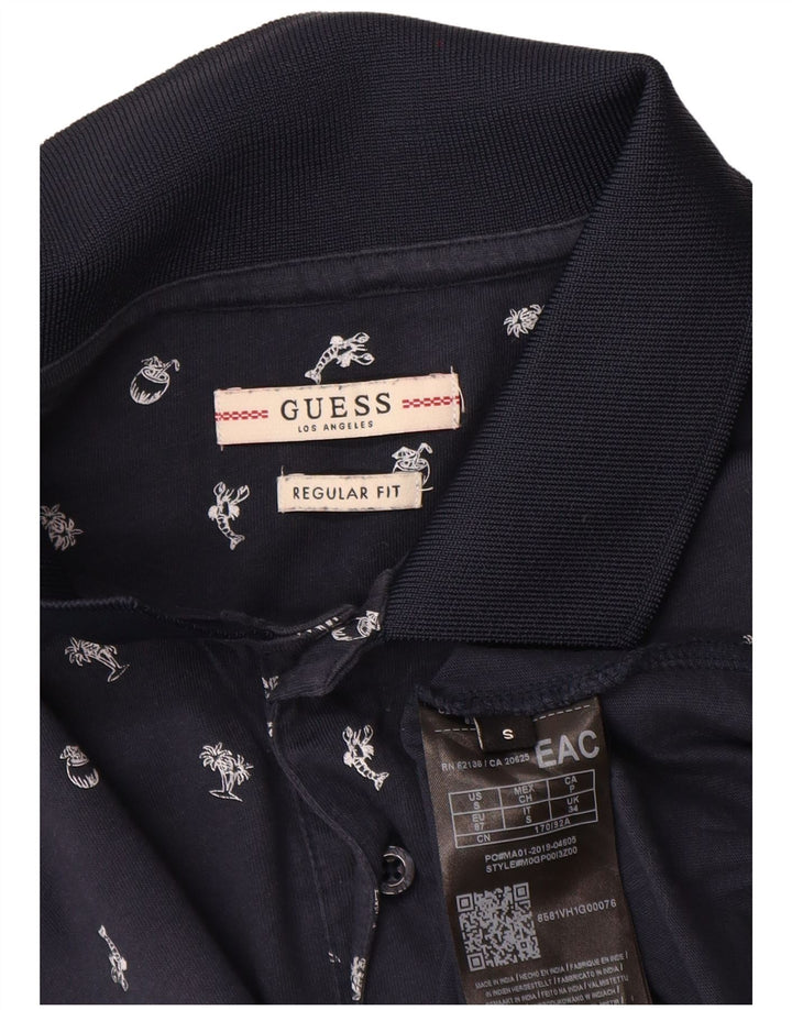 Guess Polo Regular Fit De Algodón Con Manchas Azul Marino Pequeño Para Hombre