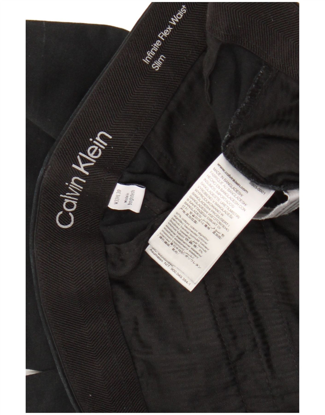 Pantalones chinos ajustados Calvin Klein para mujer W33 L27 Algodón negro