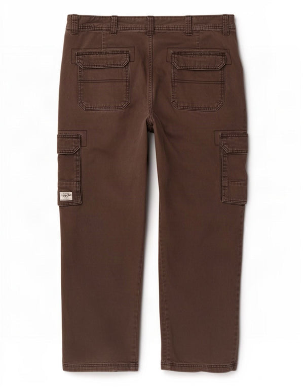 Wrangler Pantalones cargo rectos para hombre W38 L29 Algodón marrón