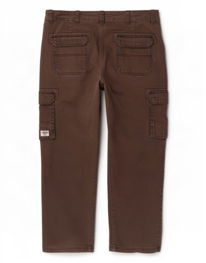 Wrangler Pantalones cargo rectos para hombre W38 L29 Algodón marrón