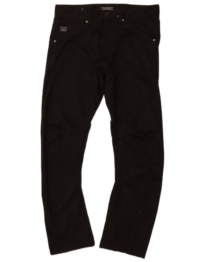 JACK & JONES Pantalones casuales para hombre Banana Slim W34 L32 Algodón negro