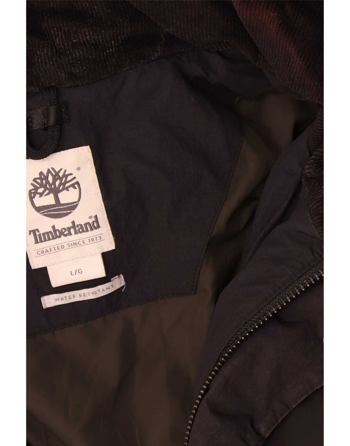 Timberland Chaqueta acolchada con capucha para hombre Reino Unido 40 Grande Poliéster negro
