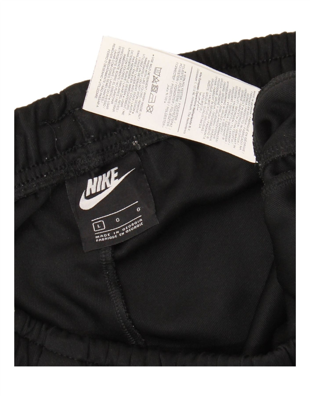 Nike Pantalones De Chándal Para Hombre Joggers Large Negro Rayas Poliéster