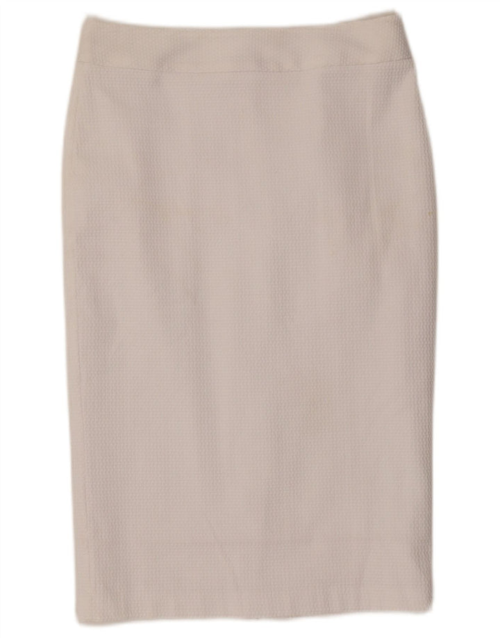 Marks & Spencer Falda lápiz para mujer UK 10 Small W30 Poliéster blanco