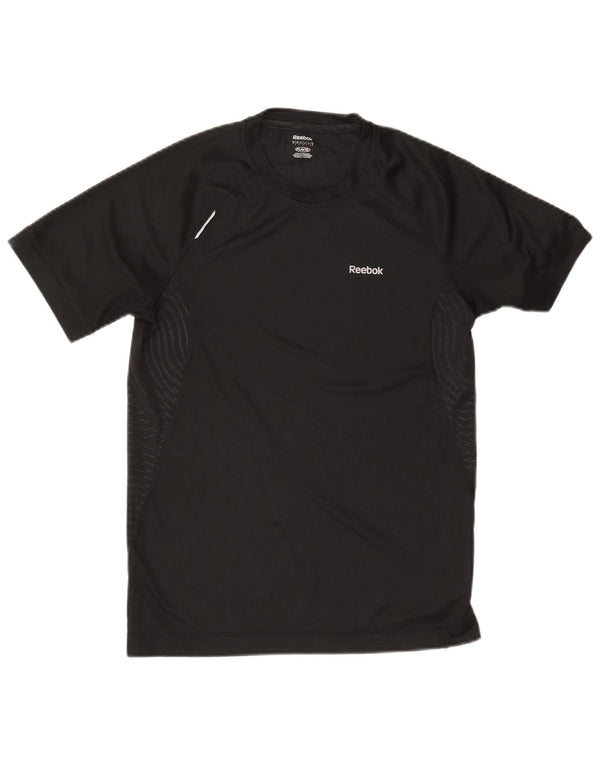 Reebok Mens T-Shirt Top Small Black Polyester