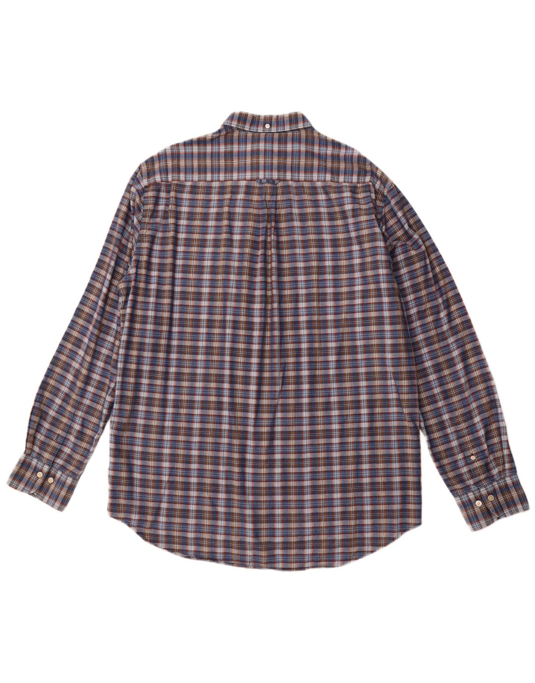 Camisa GANT Regular Fit para hombre Talla 43/44 17 1/2 XL Algodón a cuadros azul marino