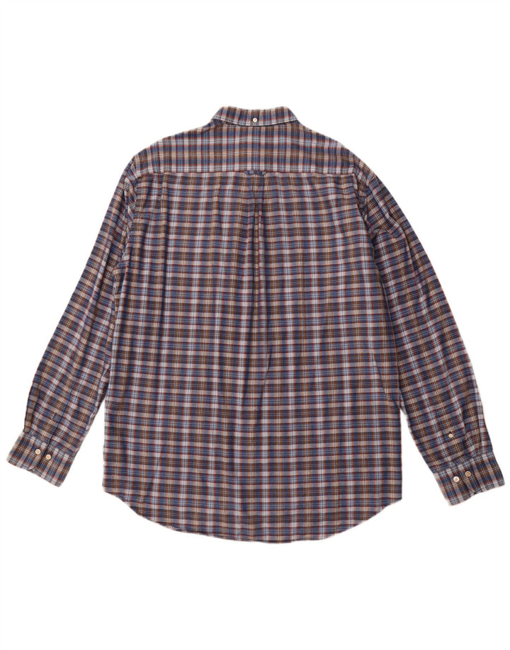 Camisa GANT Regular Fit para hombre Talla 43/44 17 1/2 XL Algodón a cuadros azul marino