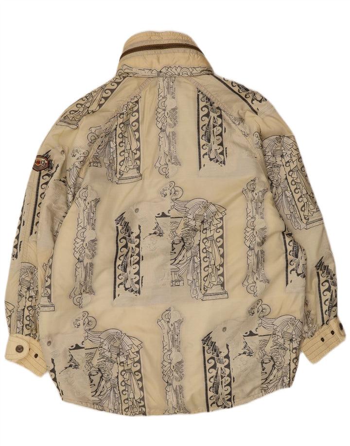 Emmegi Chaqueta acolchada holgada con capucha para hombre UK 36 Small Beige Poliéster