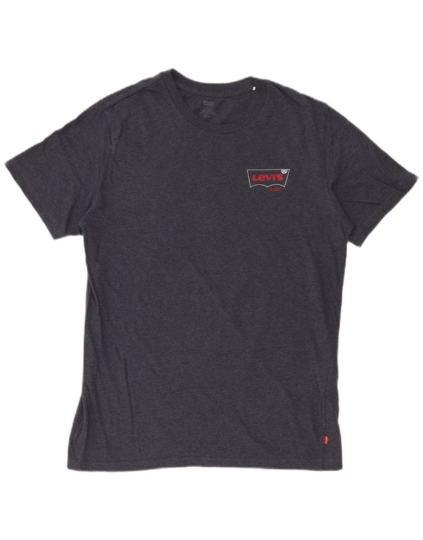 Camiseta Levi's para hombre Top Medium de algodón moteado en azul marino