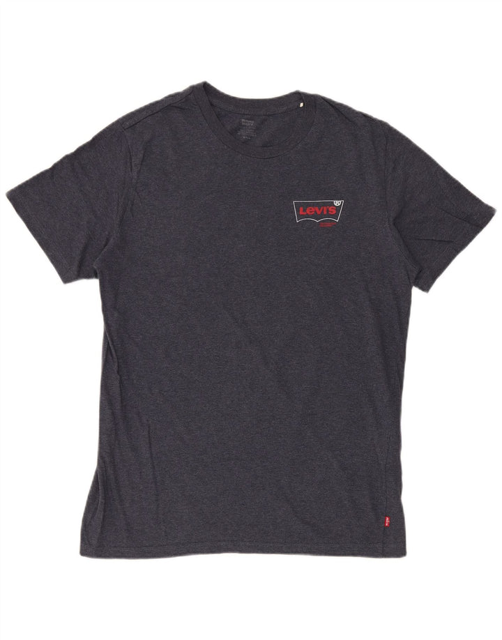 Camiseta Levi's para hombre Top Medium de algodón moteado en azul marino