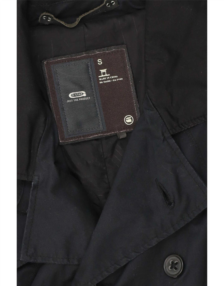 Gabardina de doble botonadura para hombre G-Star UK 36 Small Azul marino
