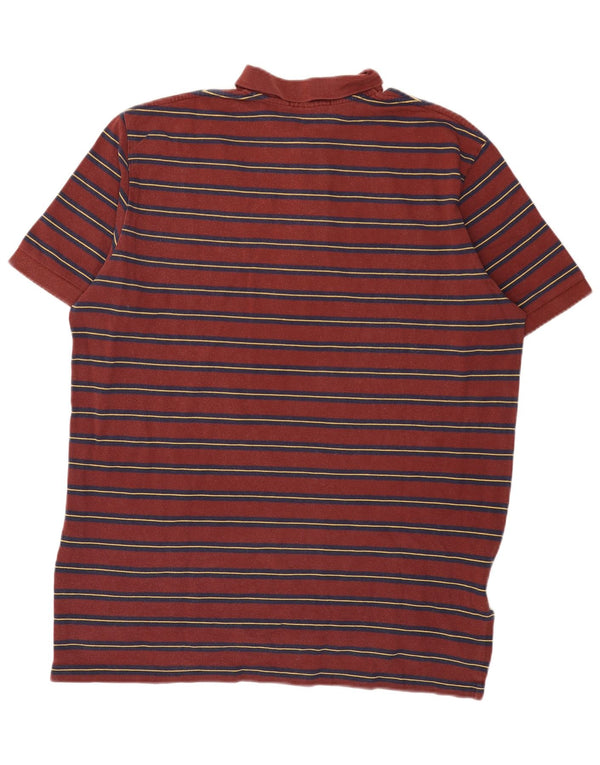 Camisa Polo Ralph Lauren Hombre XL Algodón Rayas Burdeos