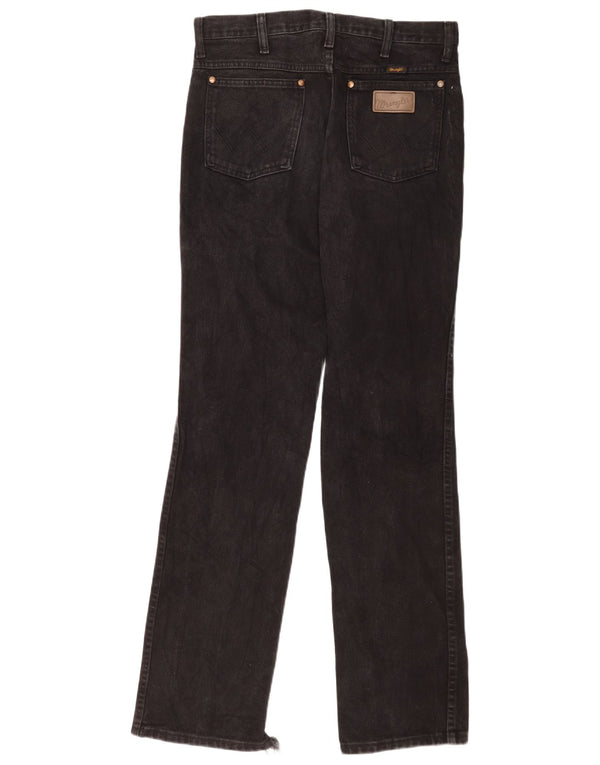 Vaqueros Wrangler Mujer Rectos W31 L34 Negro Algodón