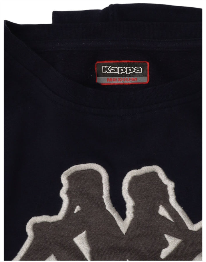 Kappa Sudadera de gran tamaño con gráfico para mujer, talla 44, talla M, azul marino