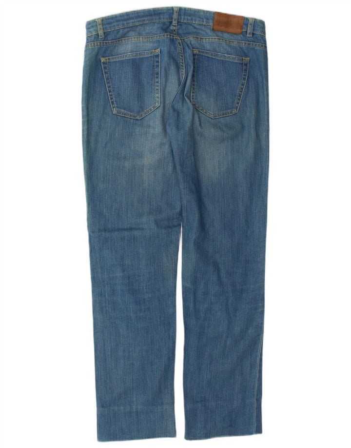 Zara Jeans rectos desgastados para mujer EU 40 Medium W30 L29 Algodón azul