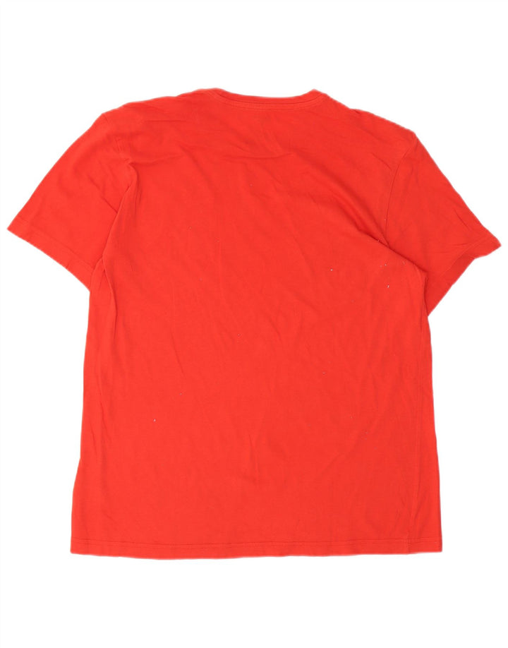 Reebok Camiseta gráfica para hombre Top grande de algodón rojo