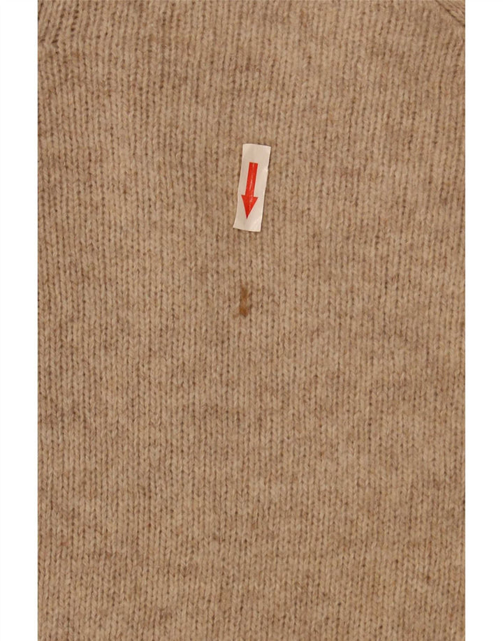 Zara Hombre Jersey Con Cuello En V Jersey Grande Lana Beige