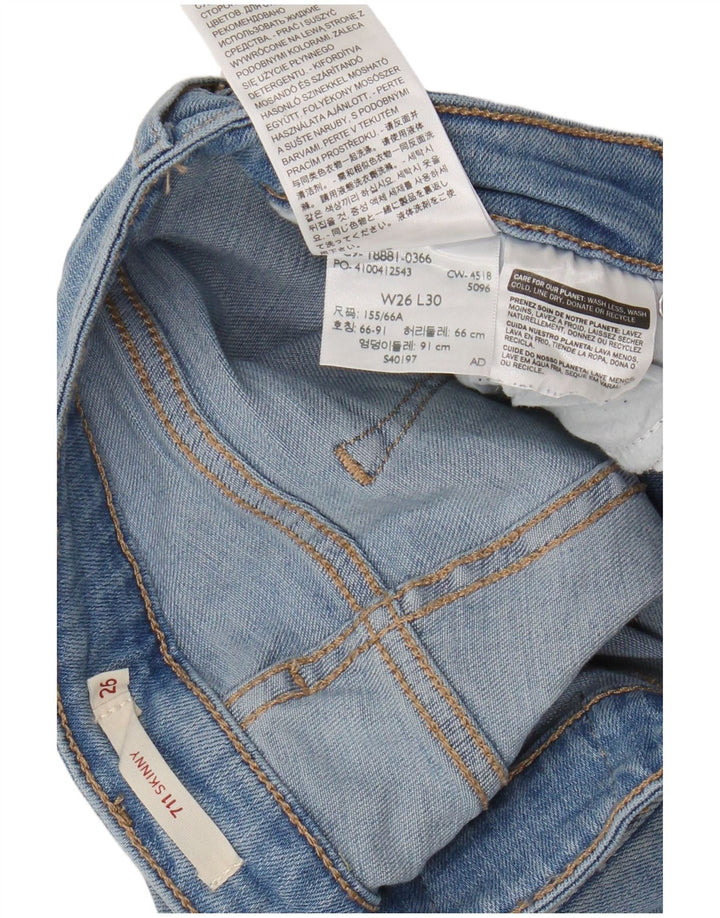 LEVI'S Vaqueros pitillo 711 para mujer W26 L30 Algodón azul