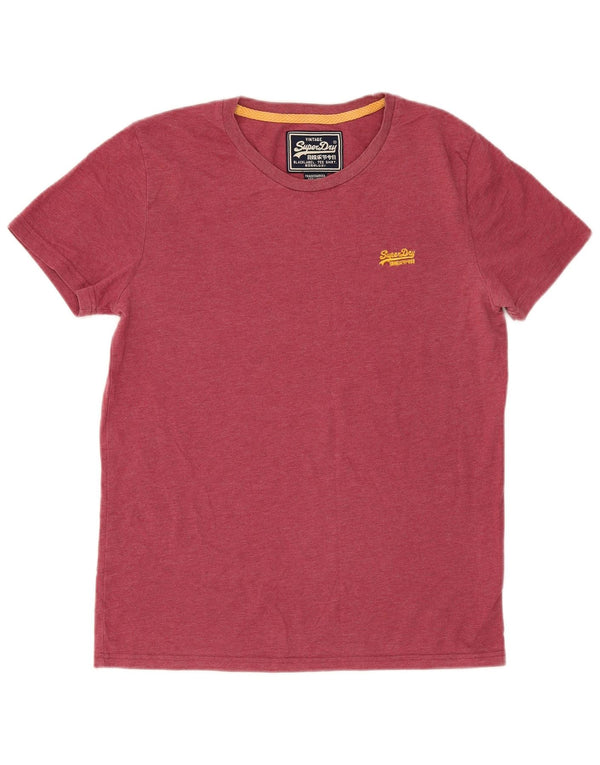 Superdry Camiseta gráfica para hombre Top grande de algodón rojo