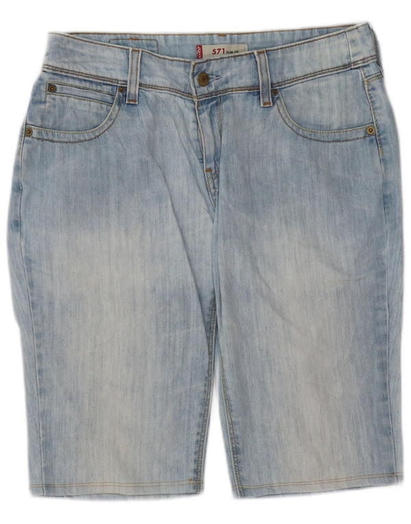 Levi's Mujer 571 Slim Fit Denim Shorts W31 Algodón Azul Medio