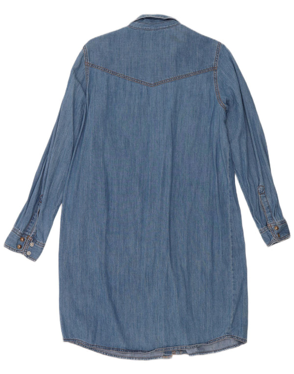 Marks & Spencer Vestido camisero vaquero para mujer UK 42 Algodón azul medio