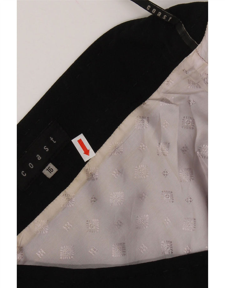 COAST Falda acampanada para mujer UK 40 Grande W34 Poliéster negro