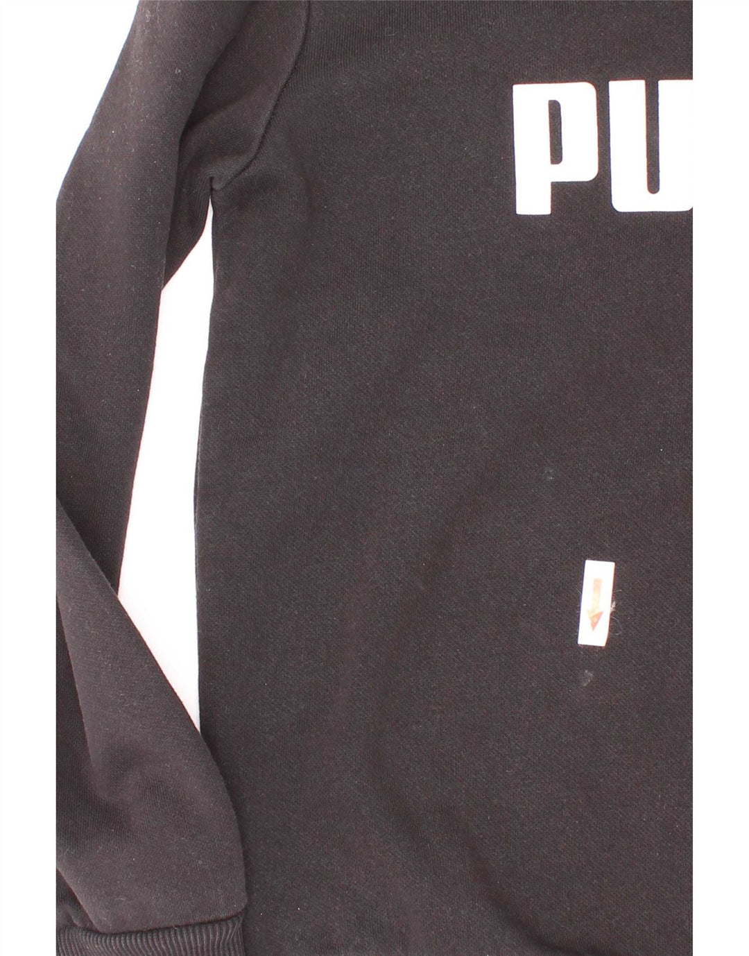 Puma Boys Graphic Sudadera Jumper 7-8 años Negro Algodón