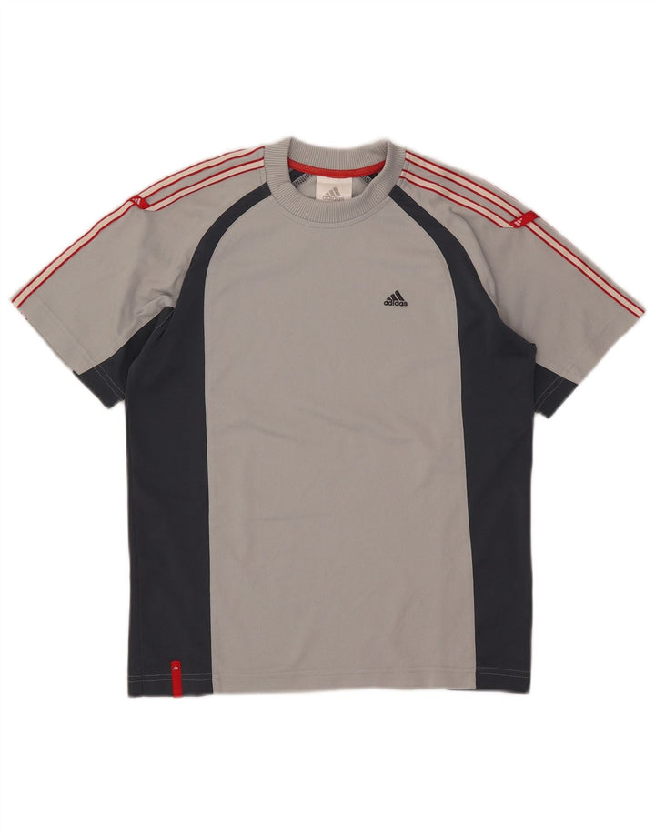 Adidas Camiseta para niño Top 11-12 años Gris Colorblock Poliéster
