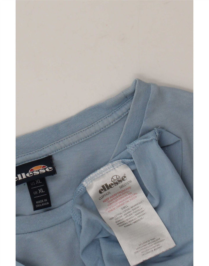 Ellesse Hombre Camiseta Gráfica Top XL Algodón Azul