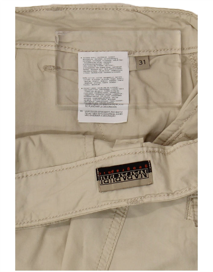 Napapijri Shorts Cargo Hombre W31 Algodón Beige Medio