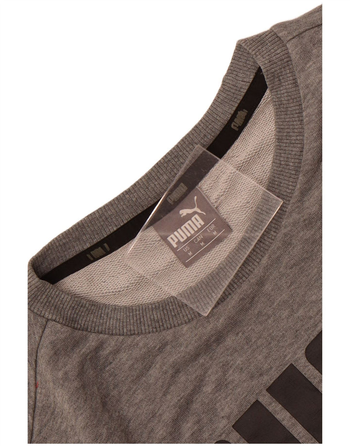 Puma Hombre Sudadera Gráfica Jersey De Algodón Moteado Gris Medio