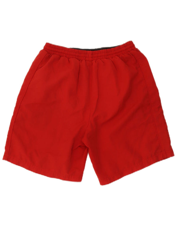 Umbro Shorts deportivos con gráficos para hombre, poliéster rojo pequeño