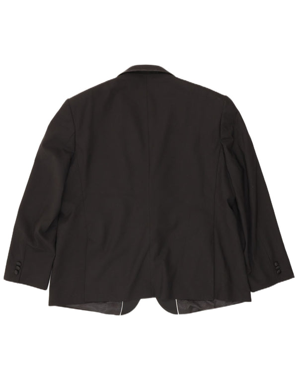 Pierre Cardin Chaqueta tipo blazer con 1 botón para hombre UK 52 6XL Poliéster negro