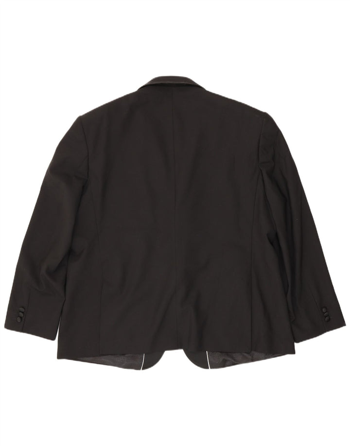 Pierre Cardin Chaqueta tipo blazer con 1 botón para hombre UK 52 6XL Poliéster negro