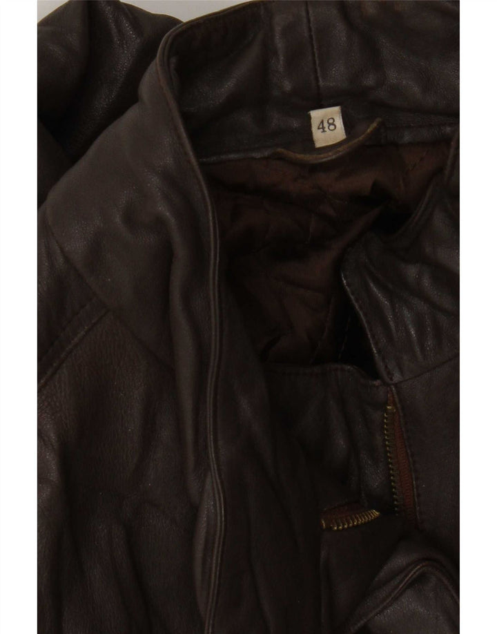 Chaqueta de cuero vintage para mujer EU 38 Marrón medio
