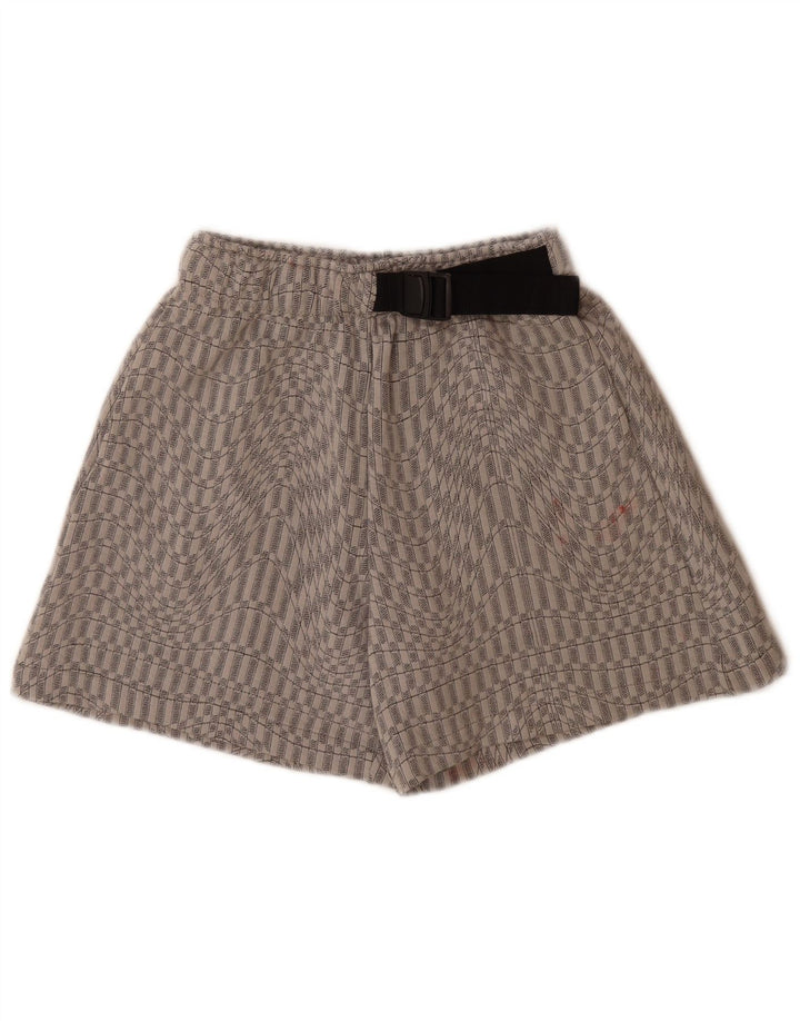 Nike Pantalones cortos deportivos para mujer UK 6 XS Gris Geométrico Poliéster