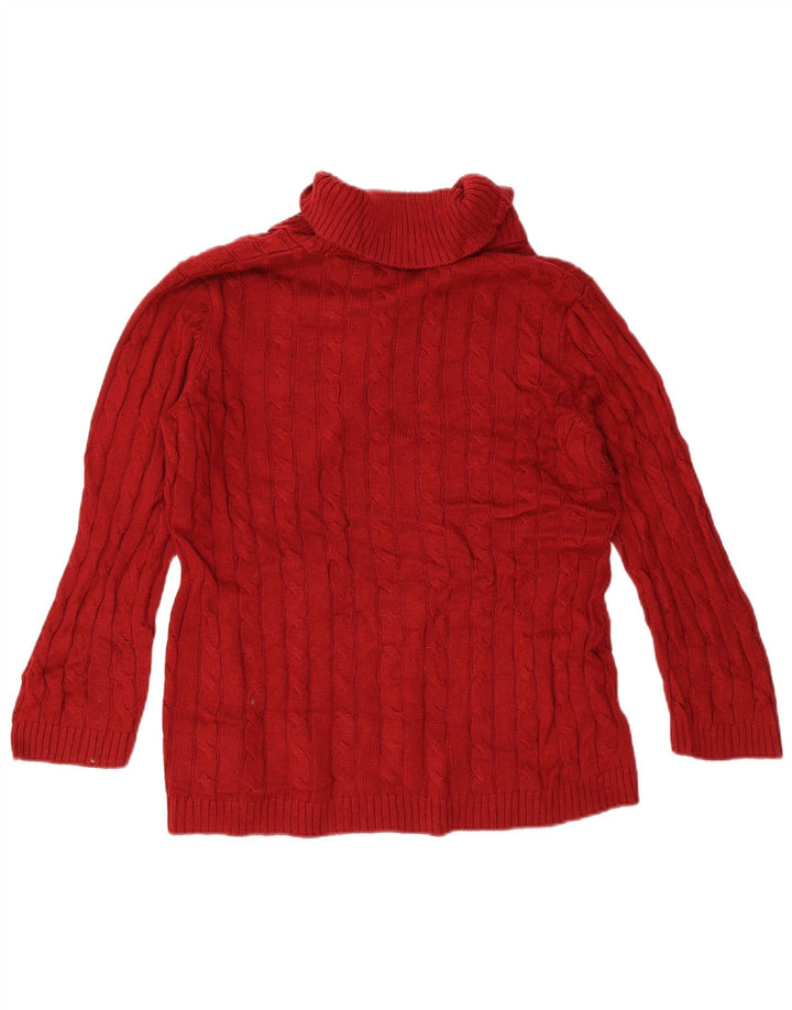 CALVIN KLEIN Suéter tipo jersey con cuello chal y manga 3/4 para mujer UK 46 Grande Rojo