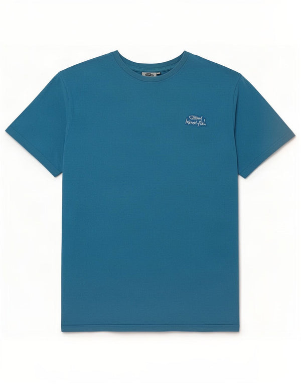 Weird Fish Mens T-Shirt Top Medium Blue Cotton